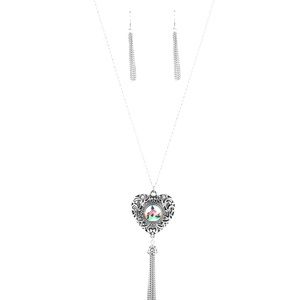 Prismatic Iridescent Heart Necklace